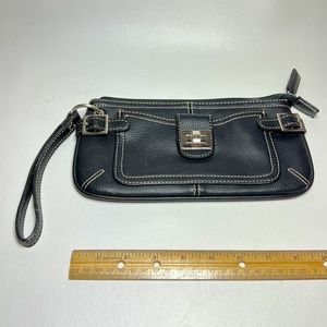 Havana Jack's Cafe Black Leather Wristlet Card Holder